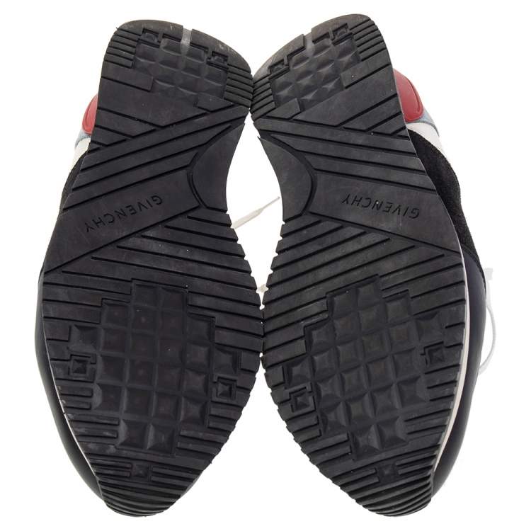 Pre Owned Givenchy Tricolor Mesh And Suede Low Top Sneakers Size 43