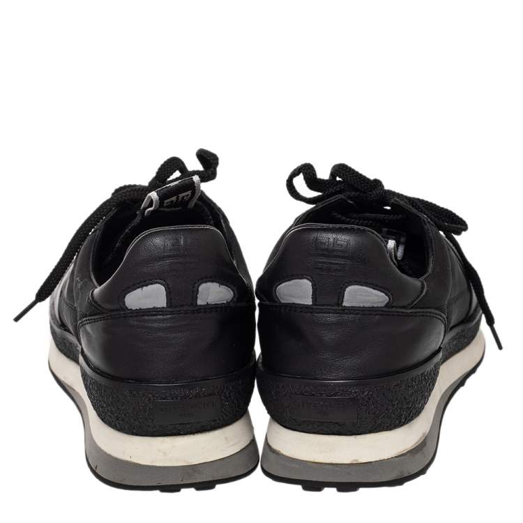 Pre Owned Givenchy Black Nylon and Leather TR3 Runner Low Top Sneakers Size 43