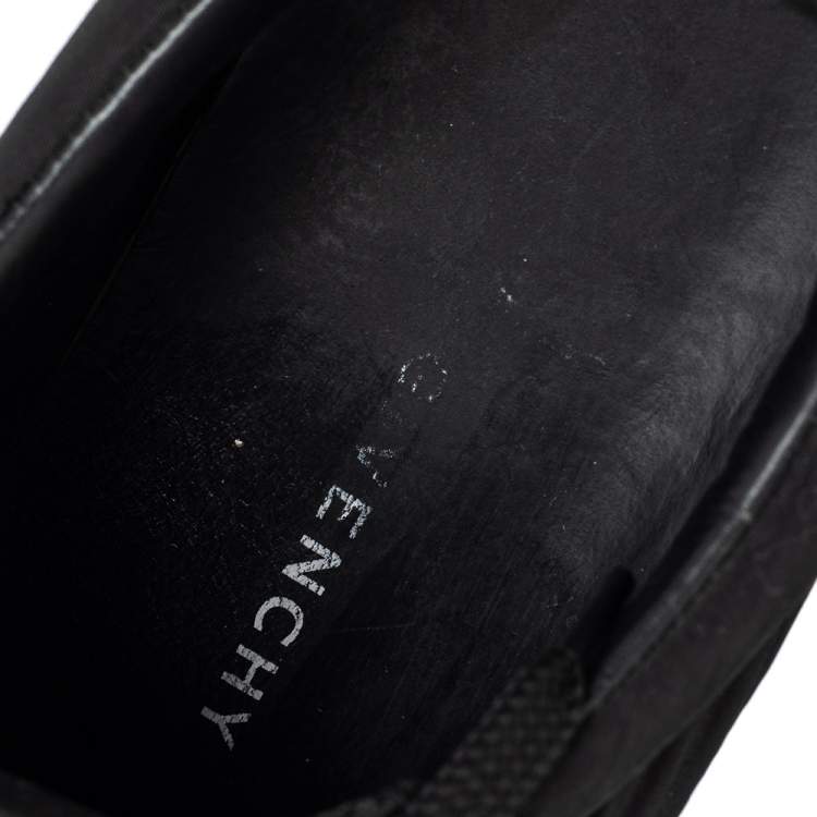 Pre Owned Givenchy Black Nylon and Leather TR3 Runner Low Top Sneakers Size 43