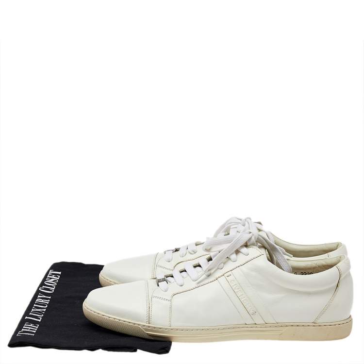 Pre Owned Givenchy White Leather Low Top Sneakers Size 43