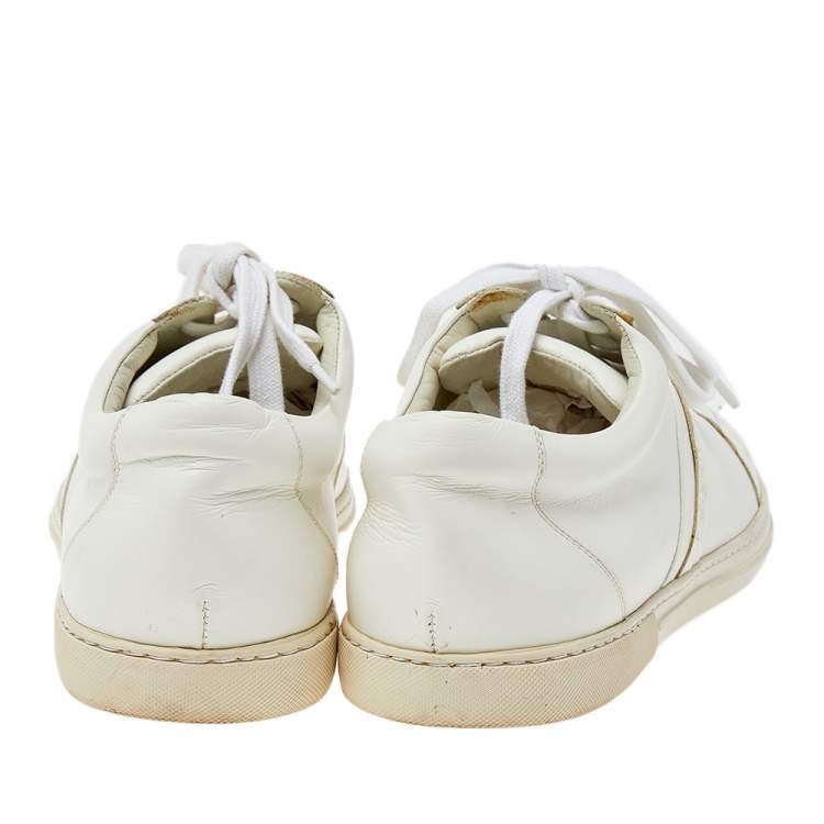 Pre Owned Givenchy White Leather Low Top Sneakers Size 43