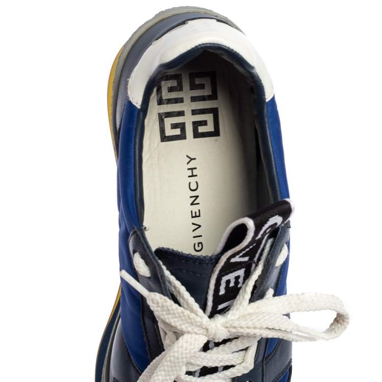Pre Owned Givenchy Blue Nylon and Leather TR3 Runner Low Top Sneakers Size 39