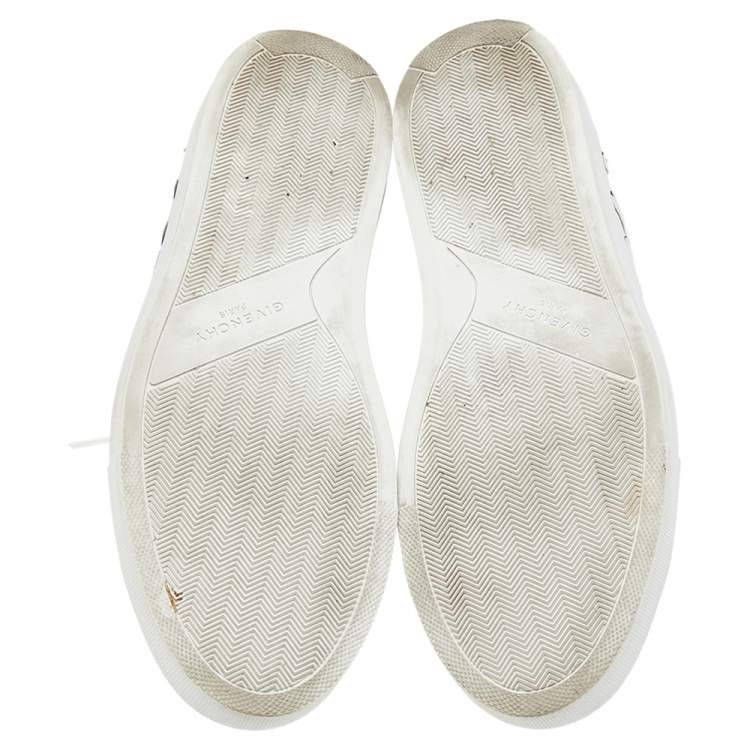 Pre Owned Givenchy White/Blue Leather Urban Street Low Top Sneakers Size 40