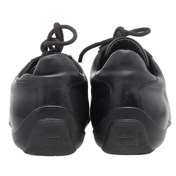 Pre Owned Givenchy Black Leather Low Top Sneakers Size 41.5