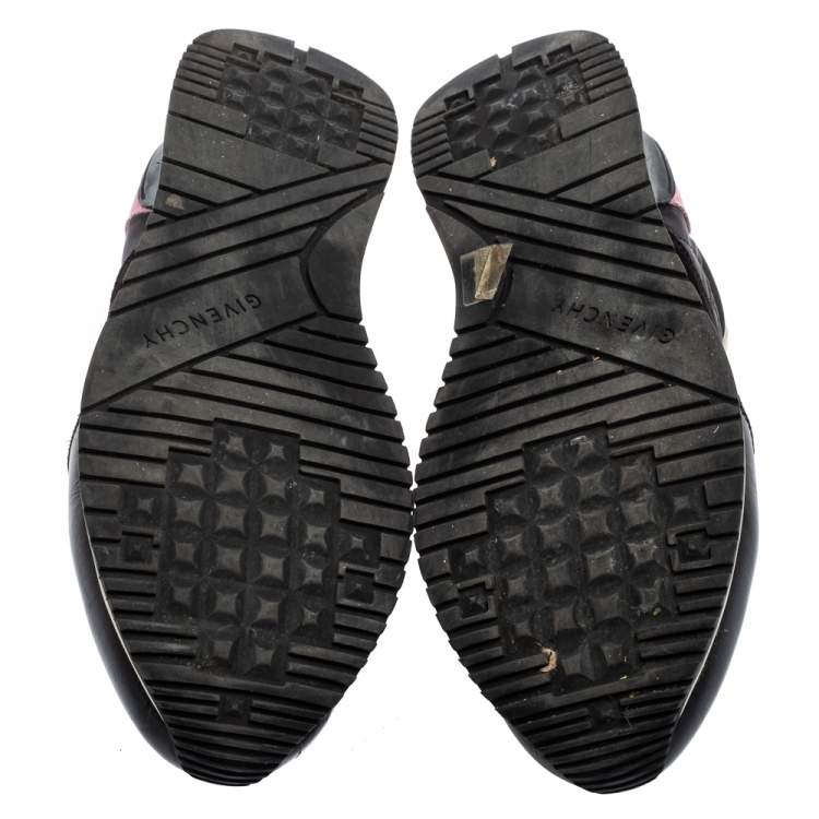 Pre Owned Givenchy Tri-Color Suede, Mesh and Leather Active Runner Lace-Up Sneakers Size 43