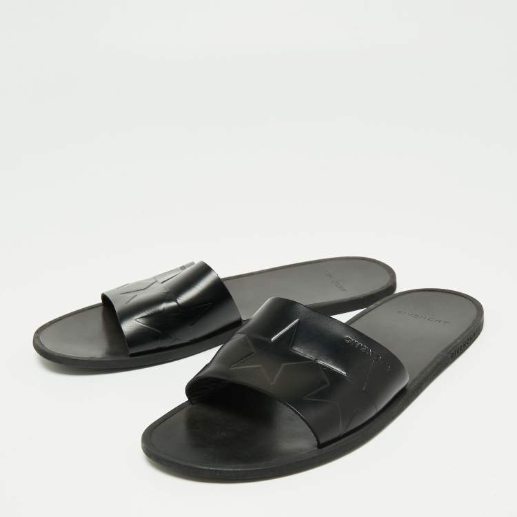 Givenchy Black Rubber Logo Slide Sandals Size 5.5/36 - Yoogi's Closet