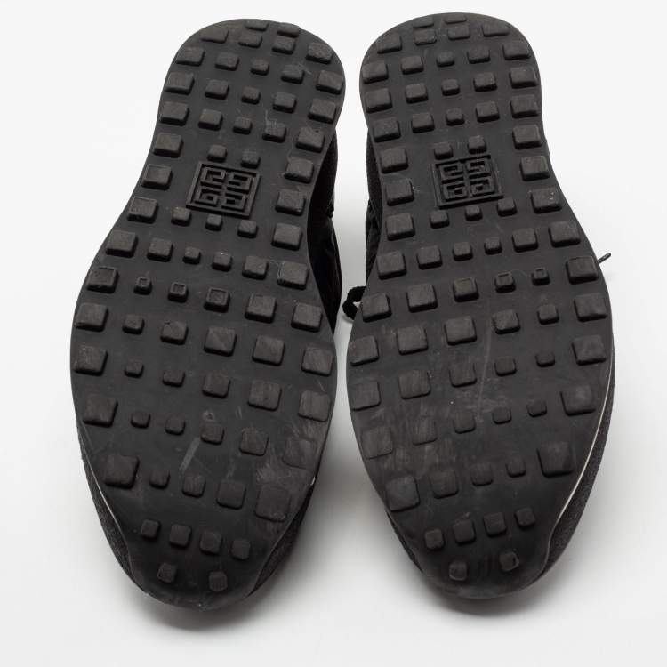 Pre Owned Givenchy Black Leather TR3 Lace Up  Sneakers Size 45