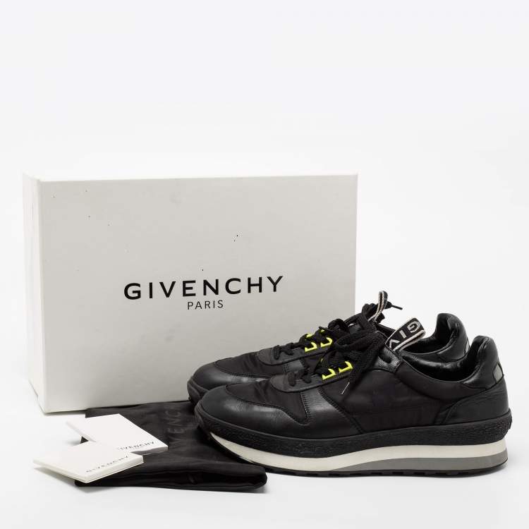Pre Owned Givenchy Black Leather TR3 Lace Up  Sneakers Size 45