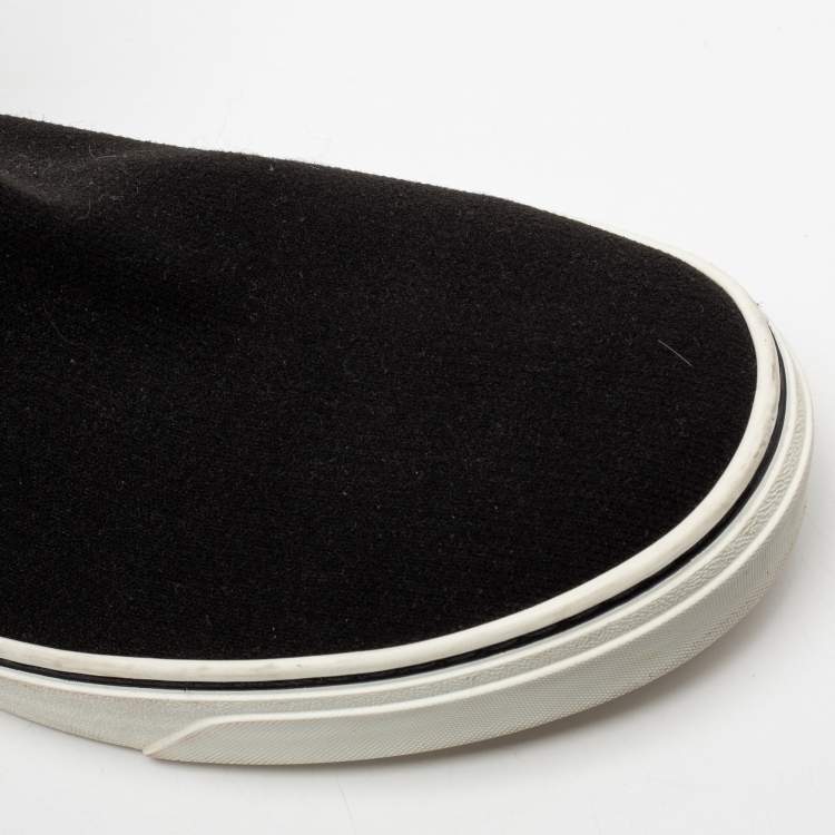 Pre Owned Givenchy Black Knit Fabric George V Mid Sock Sneakers Size 43