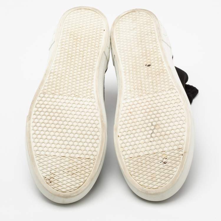 Pre Owned Givenchy Black Knit Fabric George V Mid Sock Sneakers Size 43