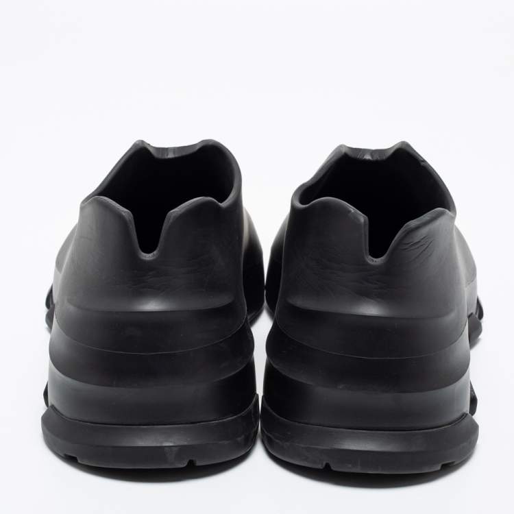 Pre Owned Givenchy Black Rubber Monumental Mallow Slip-On Sneakers Size 43