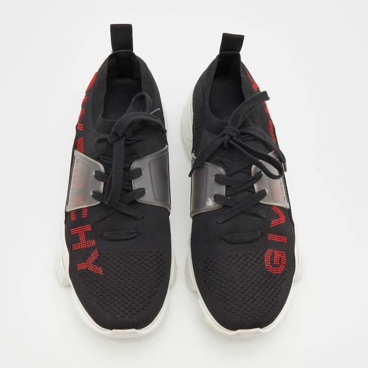 Pre Owned Givenchy Black Knit Fabric Jaw Low-Top Sneakers Size 43