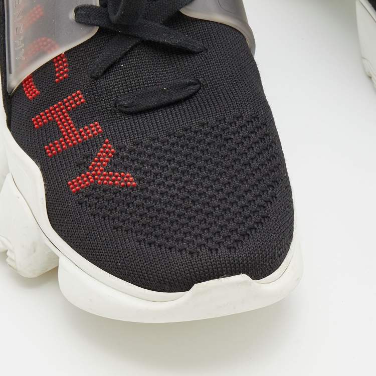 Pre Owned Givenchy Black Knit Fabric Jaw Low-Top Sneakers Size 43