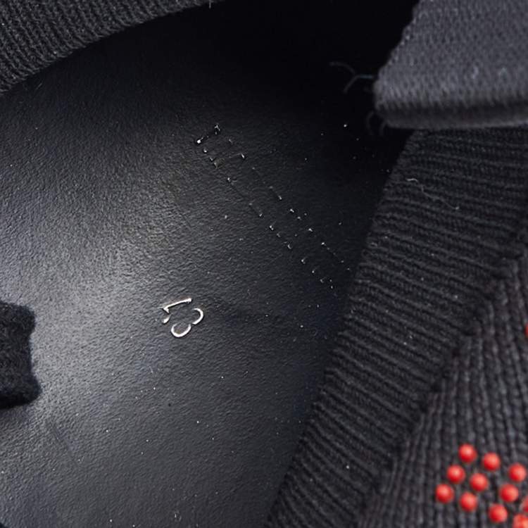 Pre Owned Givenchy Black Knit Fabric Jaw Low-Top Sneakers Size 43