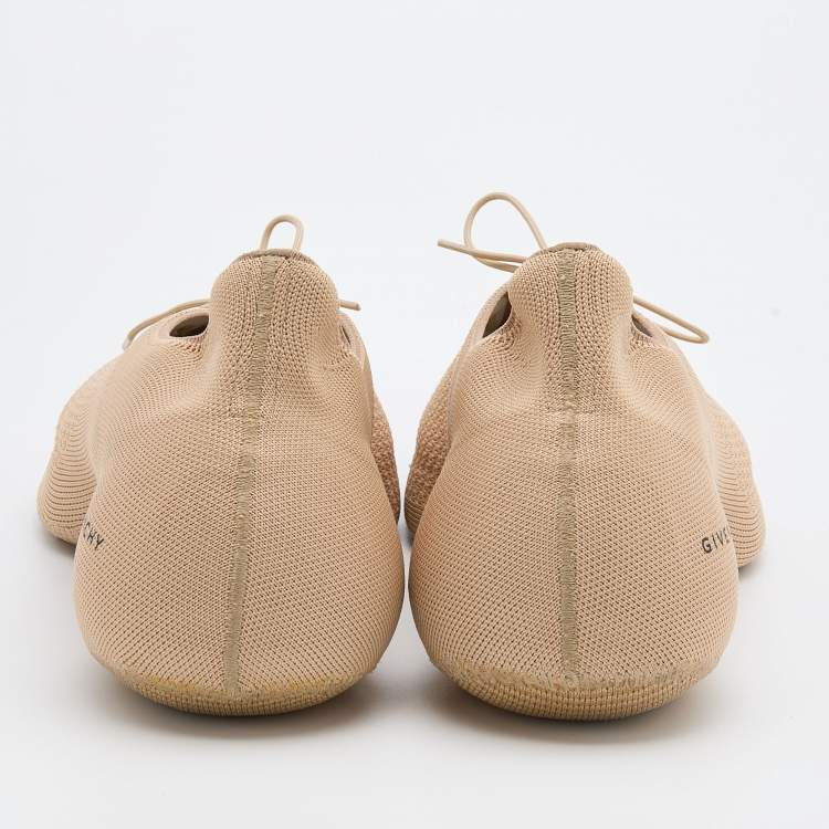 Pre Owned Givenchy Beige Knit Fabric TK-360 Sneakers Size 44
