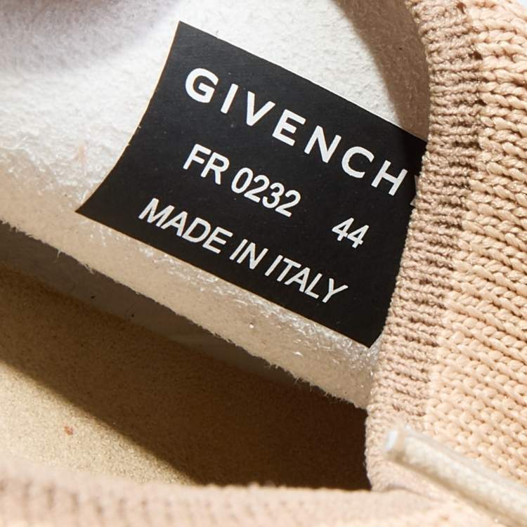 Pre Owned Givenchy Beige Knit Fabric TK-360 Sneakers Size 44