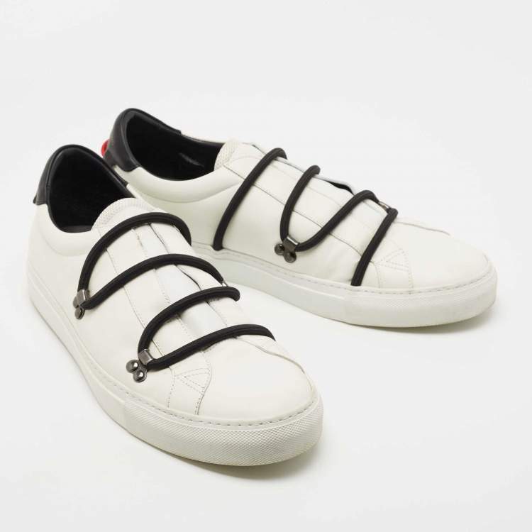 Pre Owned Givenchy White Leather Low Top Sneakers Size 45