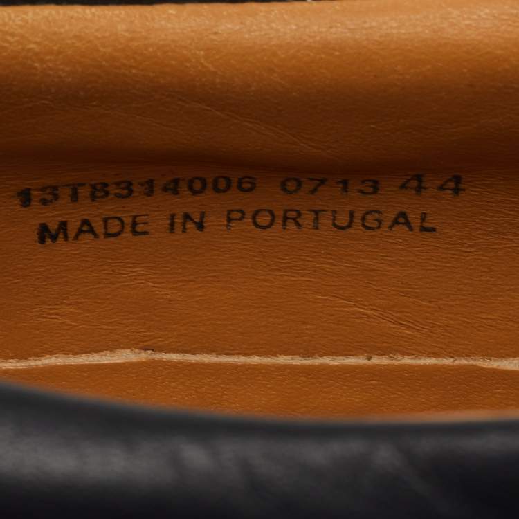 Pre Owned Givenchy Black Leather Slip On Sneakers Size 44