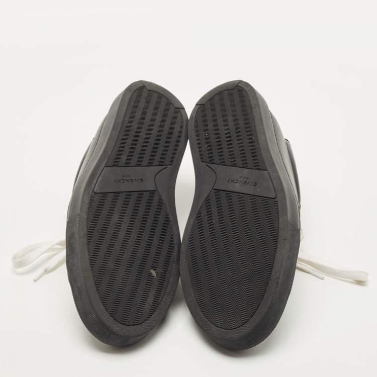 Pre Owned Givenchy Black Leather Low Top Sneakers Size 43.5