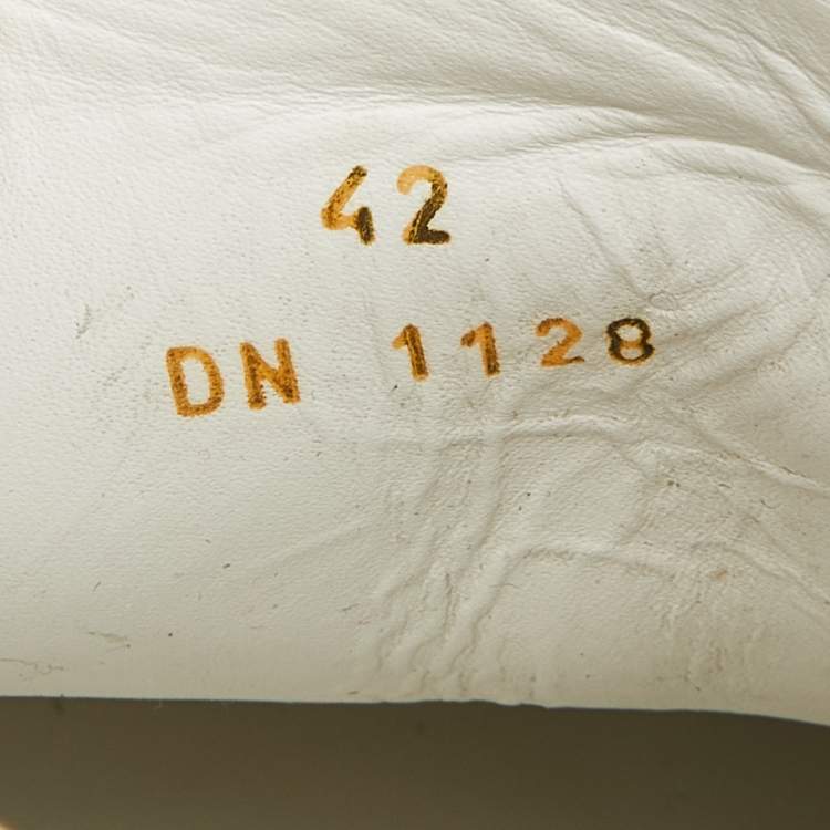 Pre Owned Givenchy White Leather and Stretch Band Urban Street Slip On Sneakers Size 42