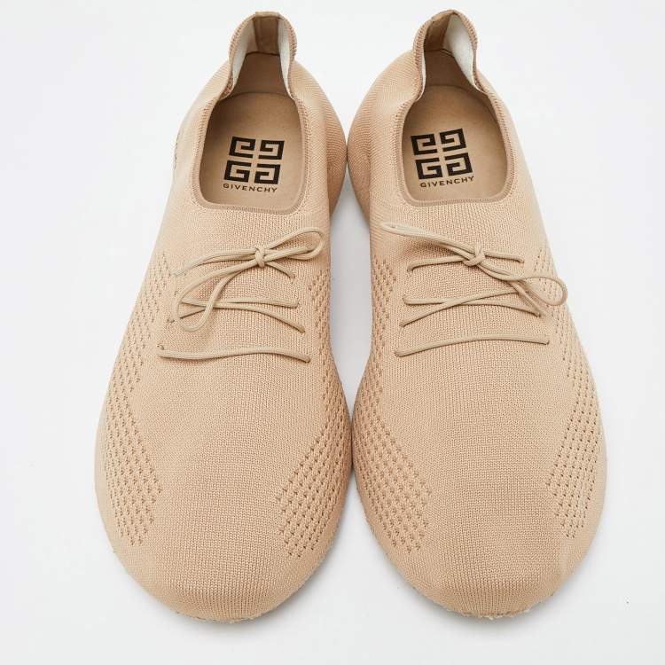 Pre Owned Givenchy Beige Knit Fabric TK-360 Sneakers Size 45