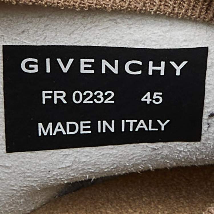 Pre Owned Givenchy Beige Knit Fabric TK-360 Sneakers Size 45