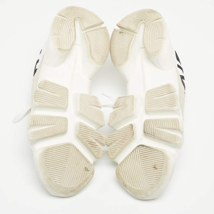 Pre Owned Givenchy White Knit Fabric Low Top Sneakers Size 40
