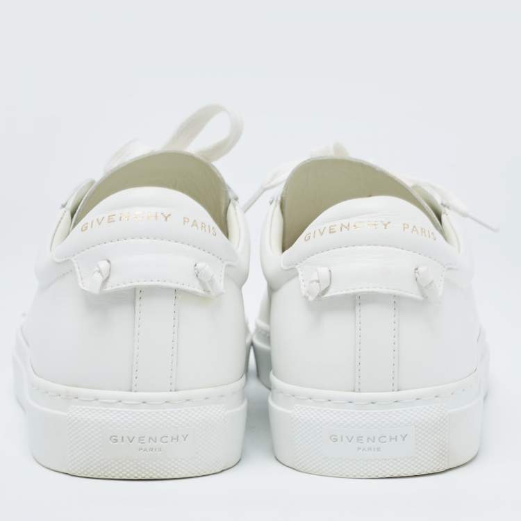 Pre Owned Givenchy White Leather Low Top Sneakers Size 40