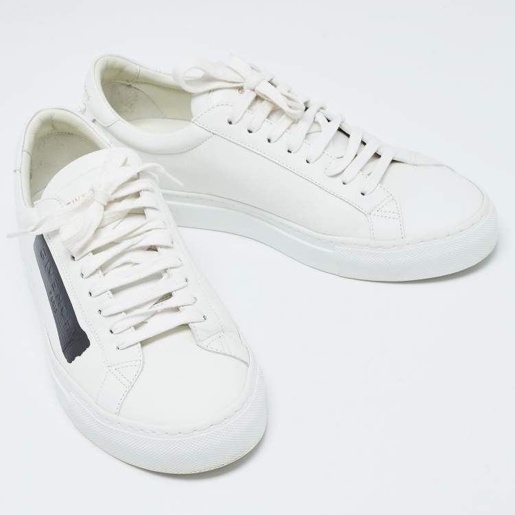Pre Owned Givenchy White Leather Low Top Sneakers Size 40
