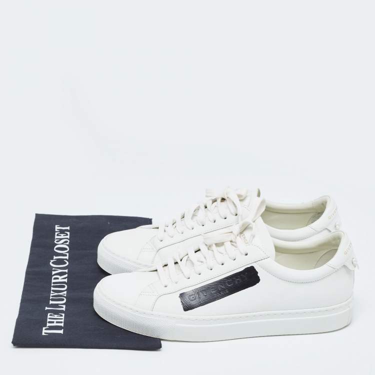 Pre Owned Givenchy White Leather Low Top Sneakers Size 40