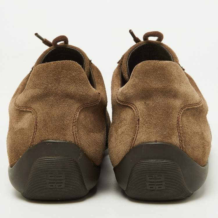 Pre Owned Givenchy Brown Suede Low Top Sneakers Size 42
