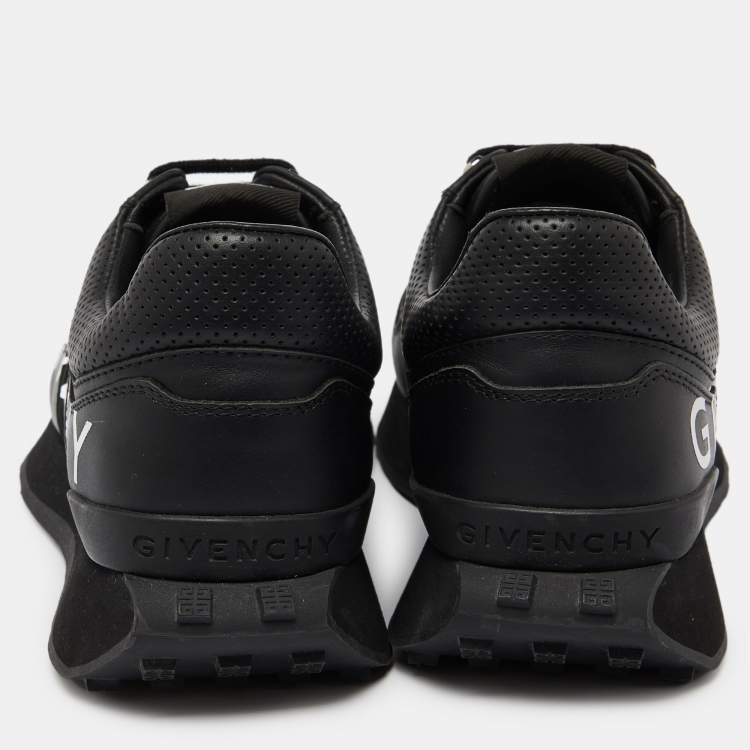 Pre Owned Givenchy Black Leather Lace Up  Sneakers Size 45