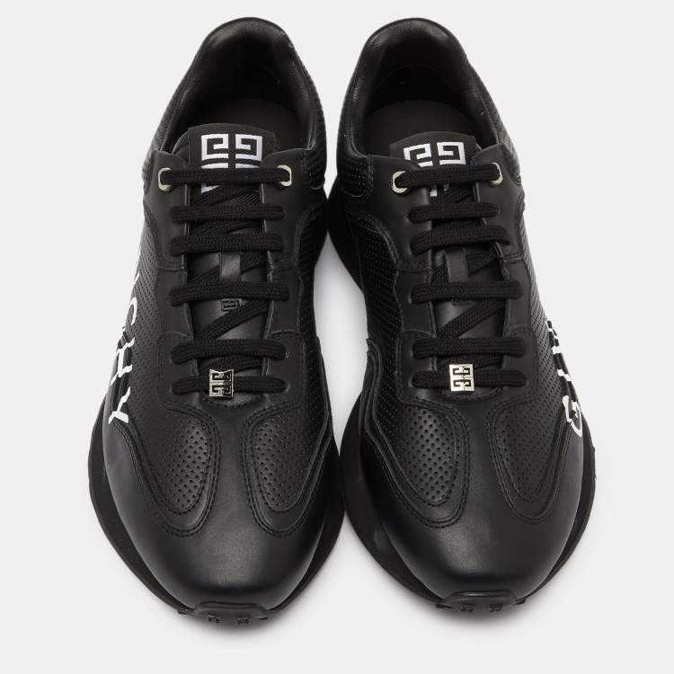 Pre Owned Givenchy Black Leather Lace Up  Sneakers Size 45
