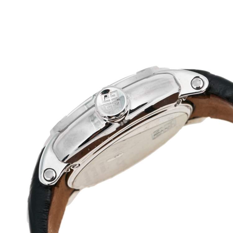 Pre Owned Givenchy White Stainless Steel GV.5202M Men's Wristwatch 44 mm
