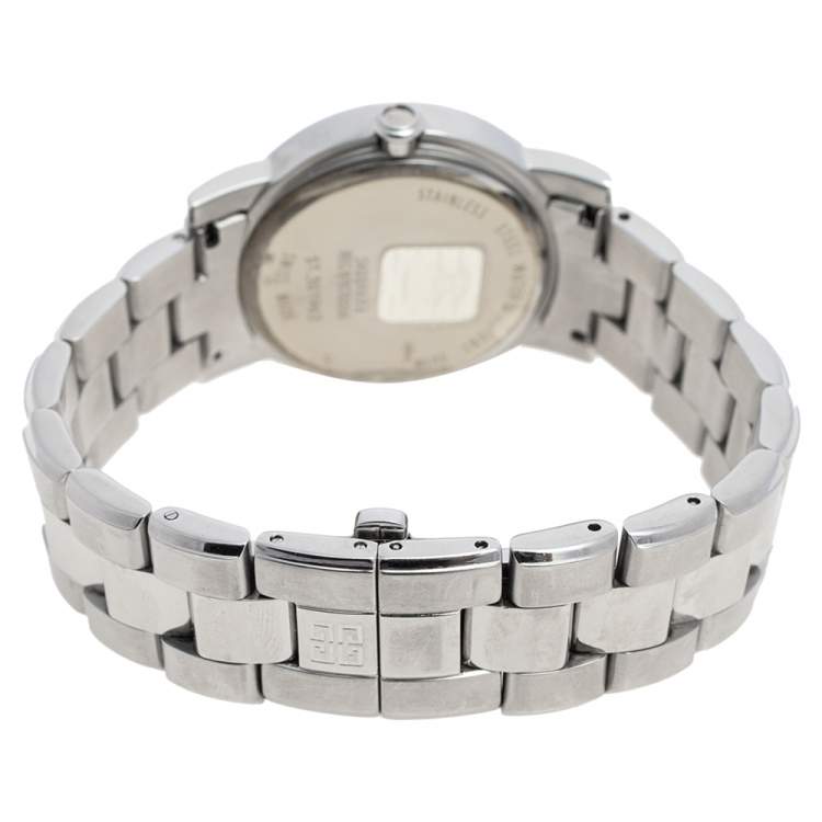Pre Owned Givenchy Black Stainless Steel Saqqhara REG97678884 Men's Wristwatch 34 mm