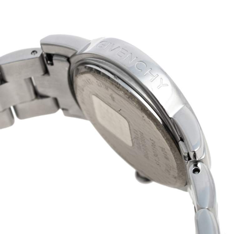 Pre Owned Givenchy Black Stainless Steel Saqqhara REG97678884 Men's Wristwatch 34 mm