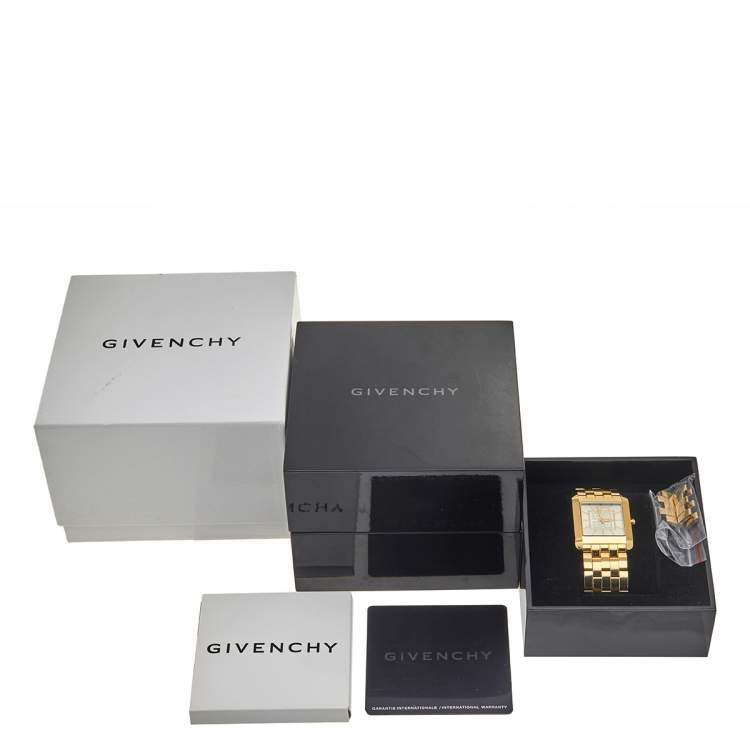 Pre Owned Givenchy Champagne Yellow Gold Plated Stainless Steel GV.5200M Men's Wristwatch 31 mm