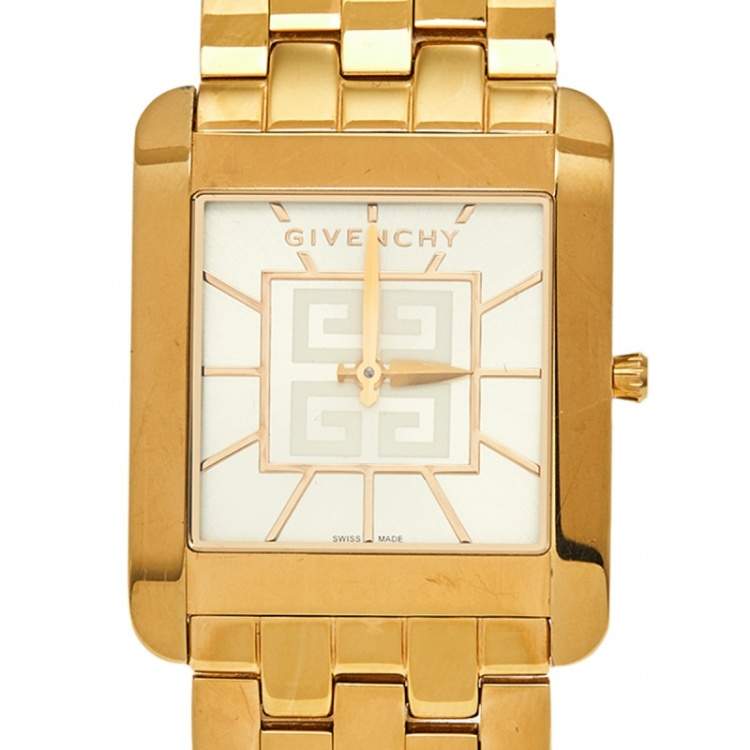 Pre Owned Givenchy Champagne Yellow Gold Plated Stainless Steel GV.5200M Men's Wristwatch 31 mm