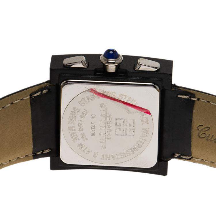 Pre Owned Givenchy Black Stainless Steel Apsaras Men's Wristwatch 32MM