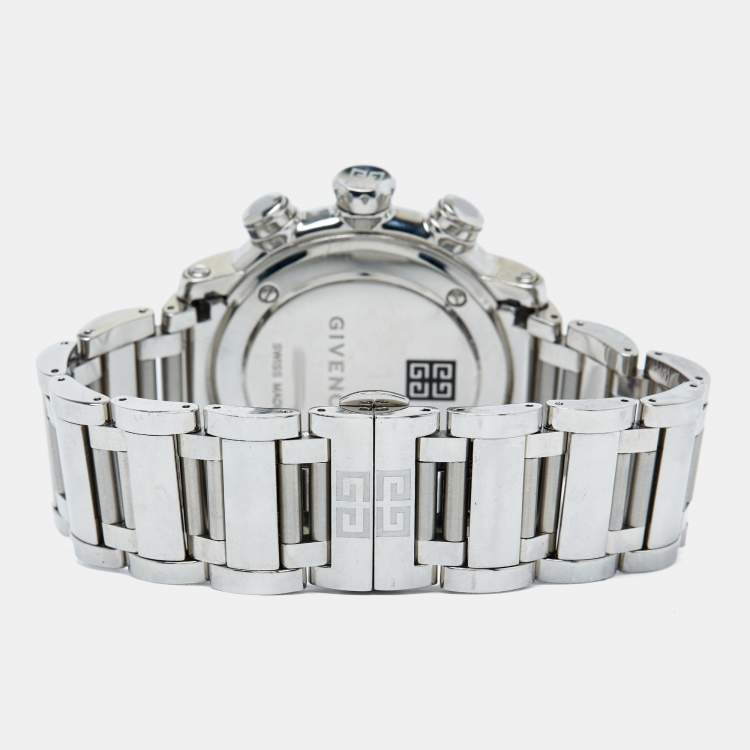 Pre Owned Givenchy Silver Stainless Steel GV.5220J Men's Wristwatch 48 mm