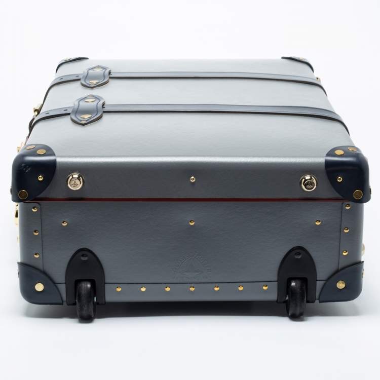 Pre Owned Globe Trotter Tricolor Fiber Board And Leather Centenary Carry On Suitcase