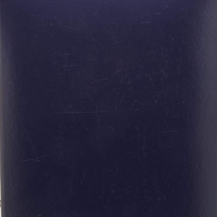 Pre Owned Globe-Trotter Navy Blue Fibreboard Large 2 Wheels Check-In Suitcase 