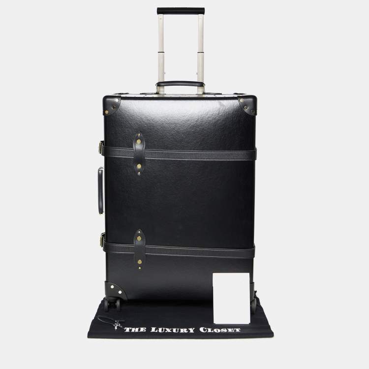 Pre Owned Globe-Trotter Black Fiber Board and Leather Centenary Luggage