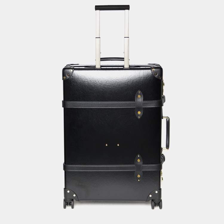Pre Owned Globe-Trotter Black Fiber Board and Leather Centenary Luggage