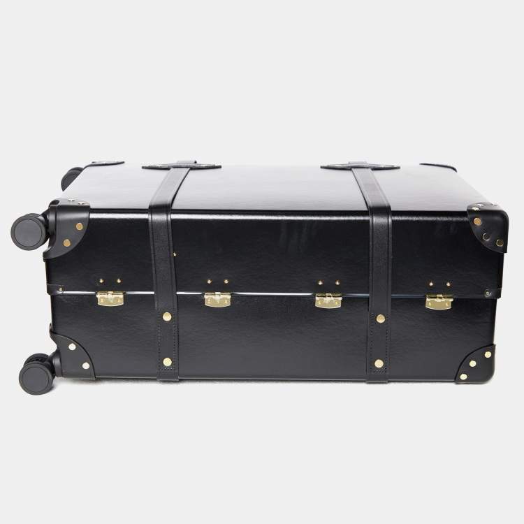 Pre Owned Globe-Trotter Black Fiber Board and Leather Centenary Luggage