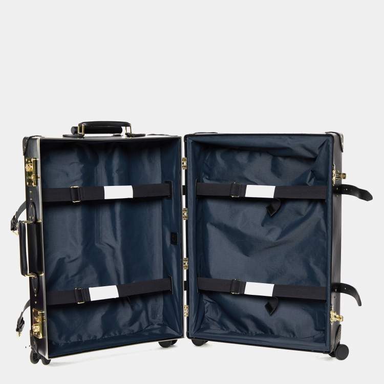 Pre Owned Globe-Trotter Black Fiber Board and Leather Centenary Luggage