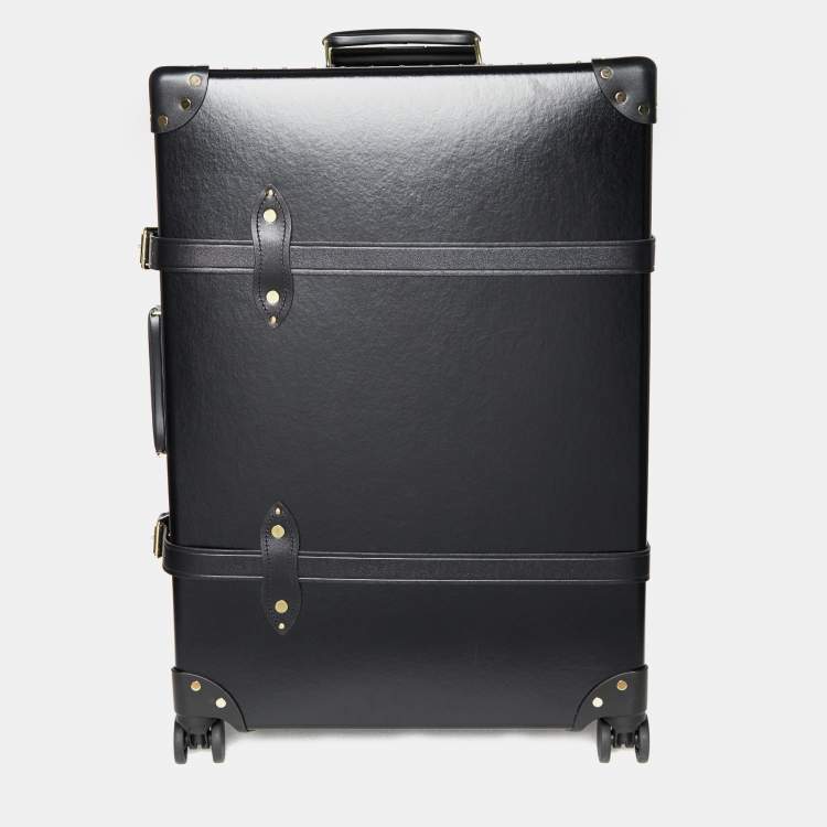 Pre Owned Globe-Trotter Black Fiber Board and Leather Centenary Luggage