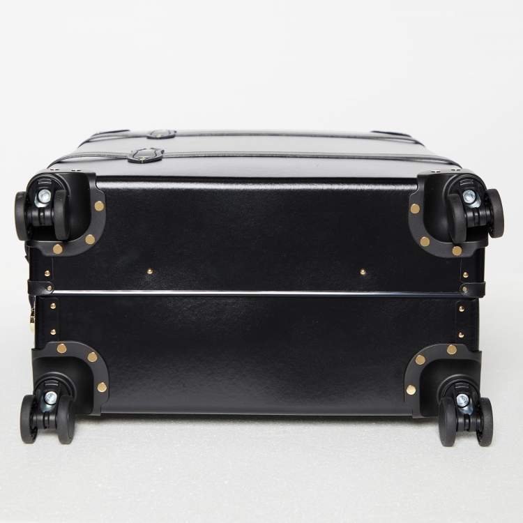 Pre Owned Globe-Trotter Black Fiber Board and Leather Centenary Luggage