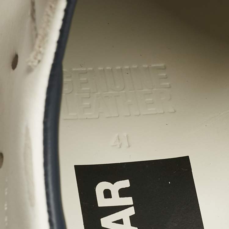 Pre Owned Golden Goose White Leather Super Star Sneakers Size 41