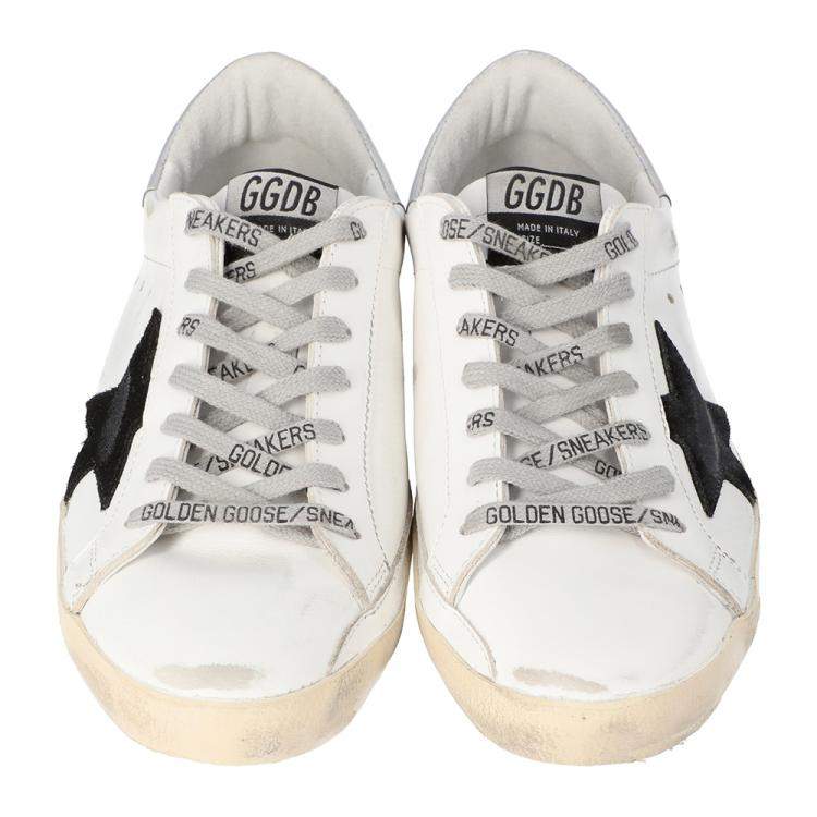 Pre Owned Golden Goose White Superstar Deluxe Size 43